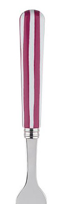 Sabre White Stripe Fuchsia Stainless Steel Flatware Silverware