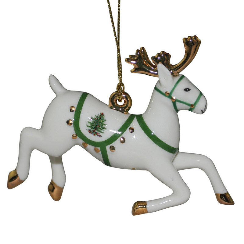 Spode Christmas Tree, Reindeer Ornament 2018 Silver Superstore Christmas Tree, Reindeer Ornament | Spode Christmas Tree Decoration | Christmas Reindeer - Spode Christmas Tree, Reindeer Ornament 2018 Silver Superstore