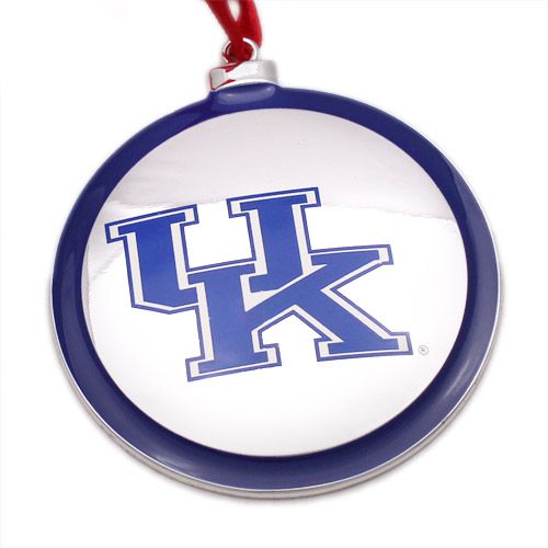 University Of Kentucky Christmas Ornaments University of Kentucky Christmas Ornament Silver Plate Logo - University Of Kentucky Christmas Ornaments