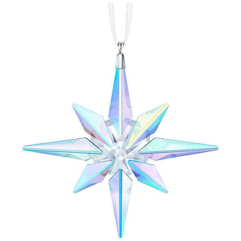 Swarovski Crystal Star, AB Ornament, Large Silver Superstore Crystal Star Ornament, AB, Large | Swarovski Christmas Tree Decoration | Christmas Little Star - Swarovski Crystal Star, AB Ornament, Large Silver Superstore