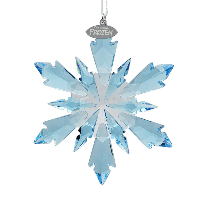 swarovski frozen crystal snow flake christmas ornament engraved christmas ornaments