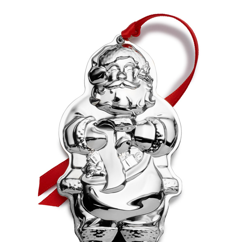 Wallace Sterling Silver Santa Claus 2019 Christmas Ornament