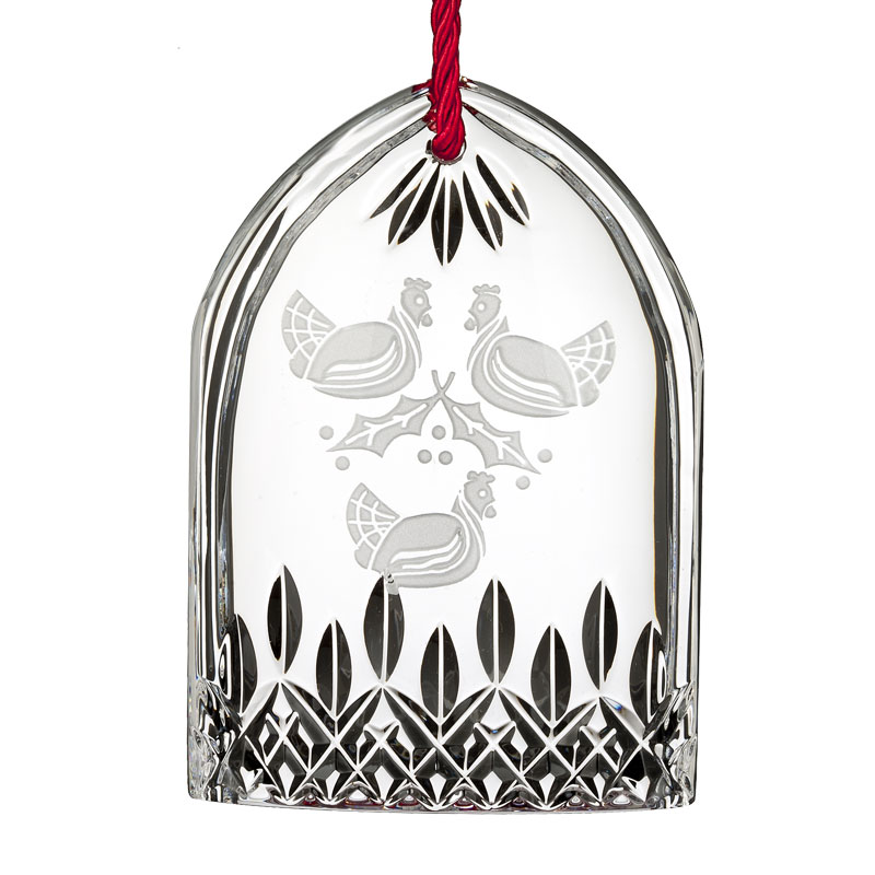 waterford crystal lismore three french hens ornament waterford 12 days of christmas ornaments