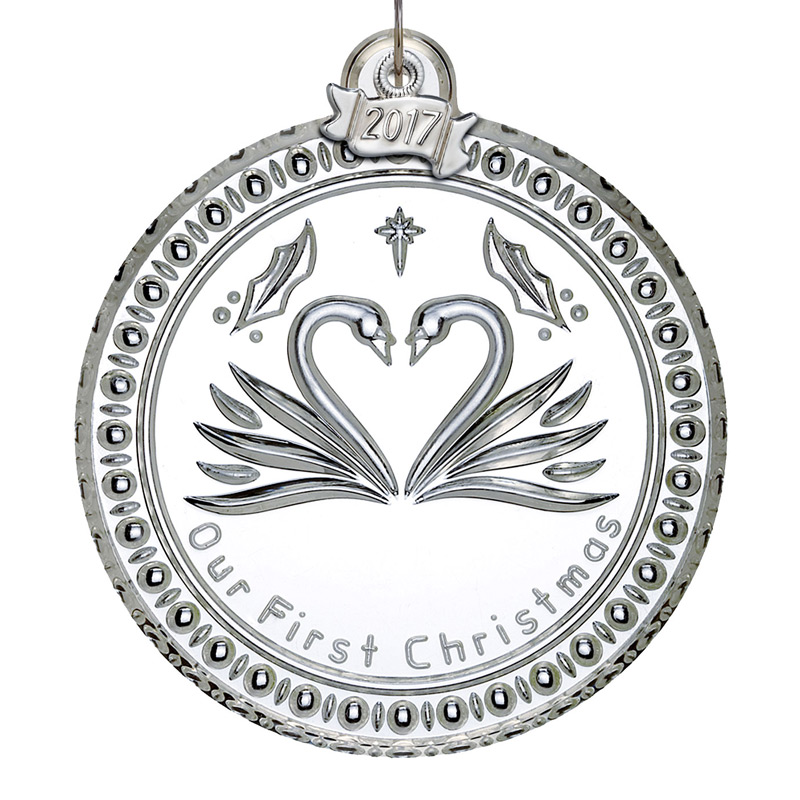 waterford crystal our first christmas ornament 2017 silver superstore crystal first christmas ornament