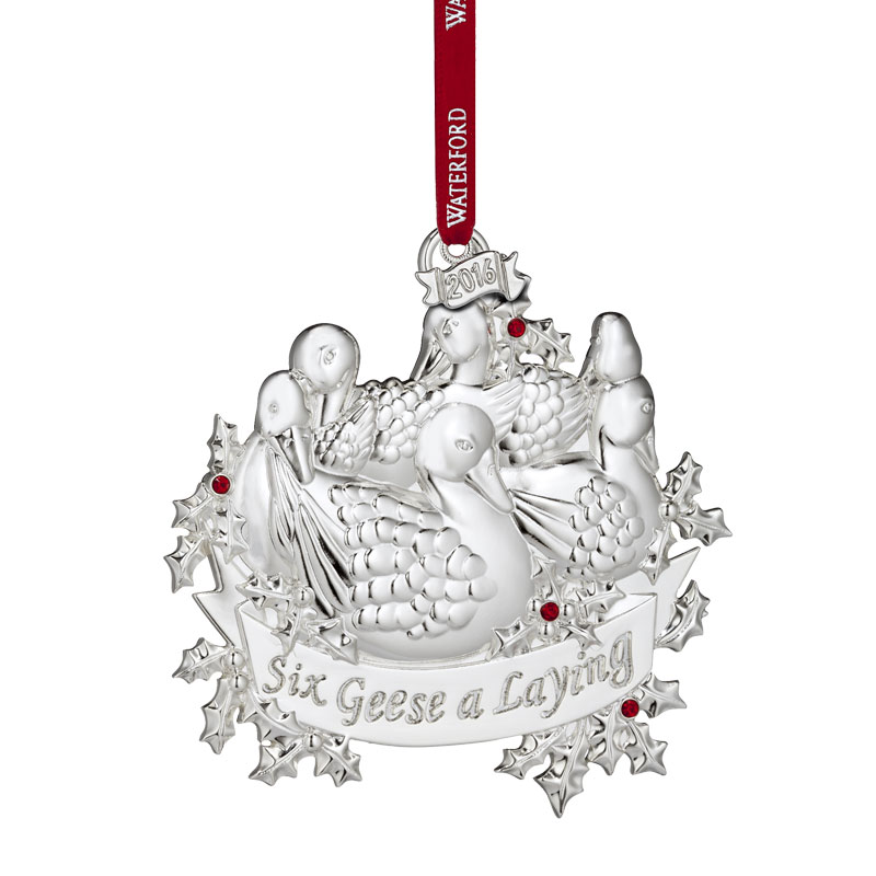 2016 12 days of christmas 6 geese a laying waterford christmas tree decoration - Silver Plated Christmas Tree Decorations 2016 12 days of christmas 6 geese a laying waterford christmas tree decoration - Silver Plated Christmas Tree Decorations