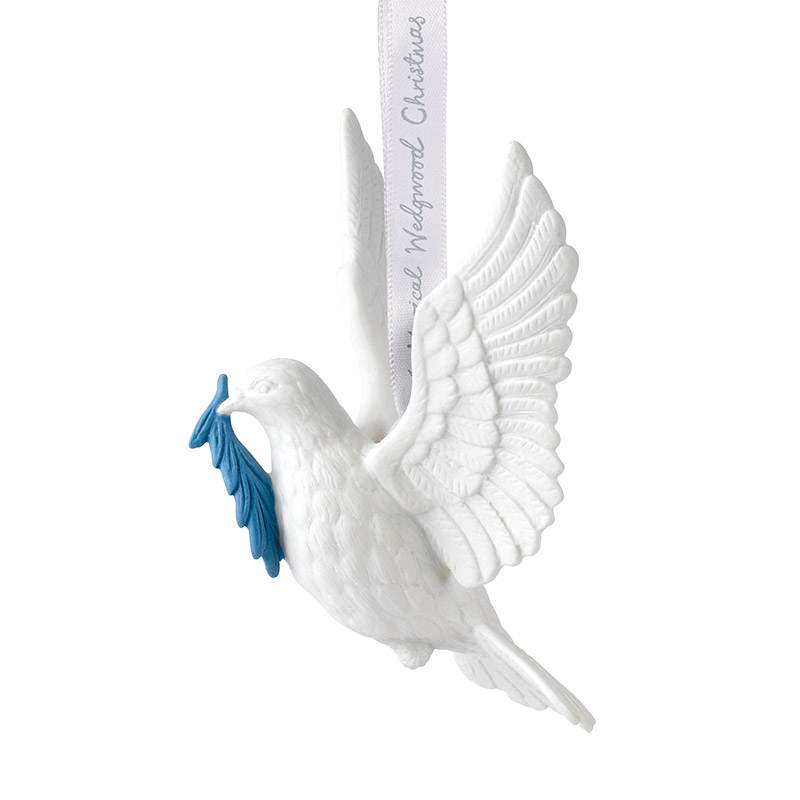 Figural Dove Christmas Ornament 2018 Wedgwood Silver Superstore 2018 Figural Dove Christmas Ornament | Wedgwood Christmas Tree Decoration | Christmas Dove Design - Figural Dove Christmas Ornament 2018 Wedgwood Silver Superstore